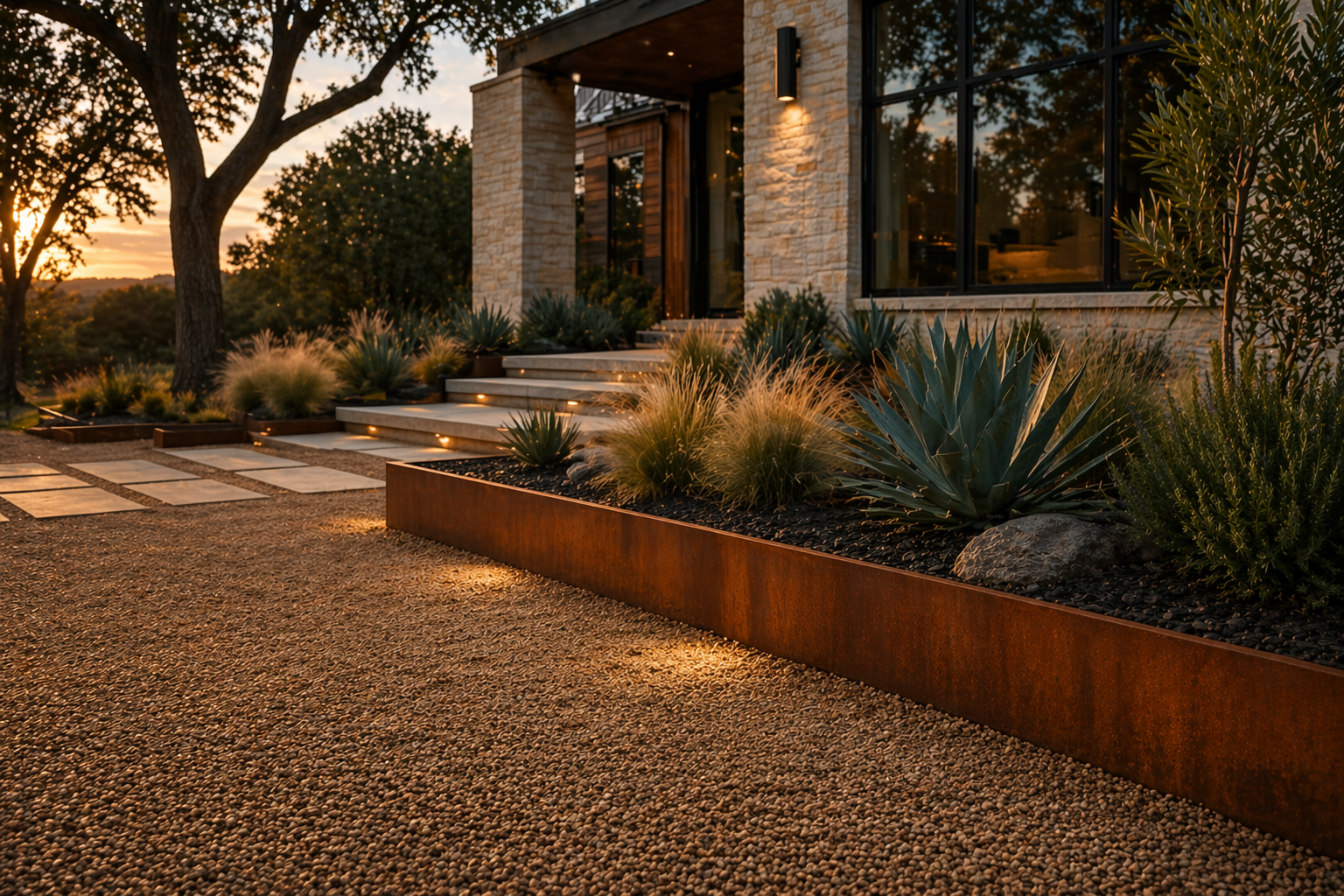 Austin Corten Steel Hardscapes